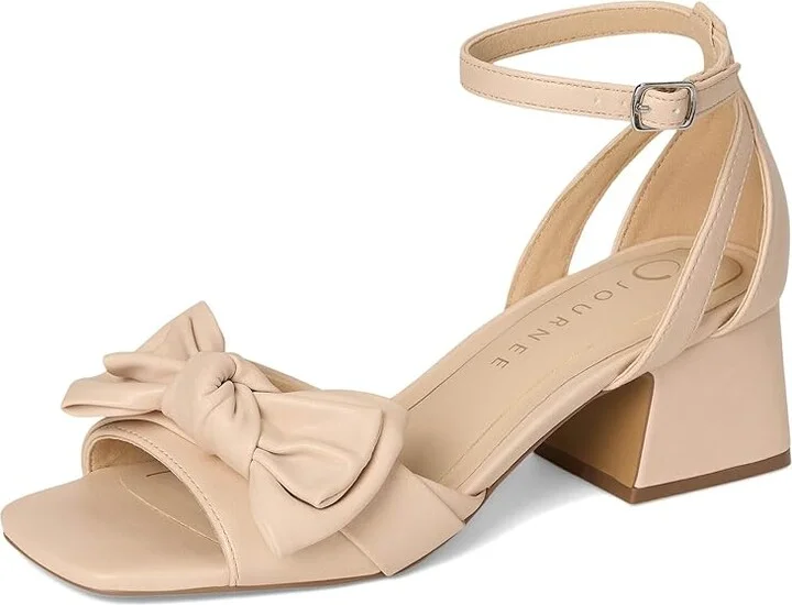 Journee Collection Zevi Women's Dress Sandals Blush PU : 10 M, Textile - Image 5