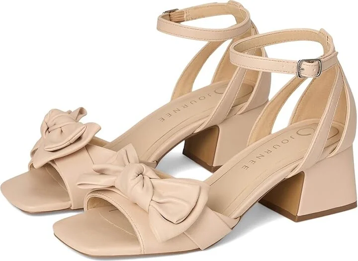 Journee Collection Zevi Women's Dress Sandals Blush PU : 10 M, Textile