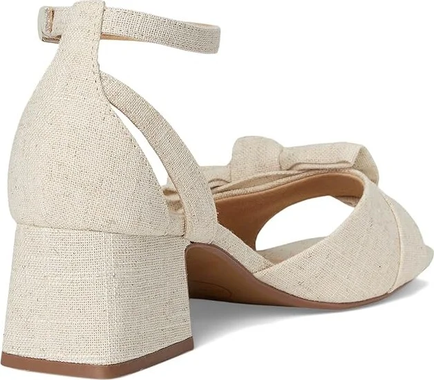 Journee Collection Zevi Women's Dress Sandals Bone : 7.5 W, Textile - Image 4