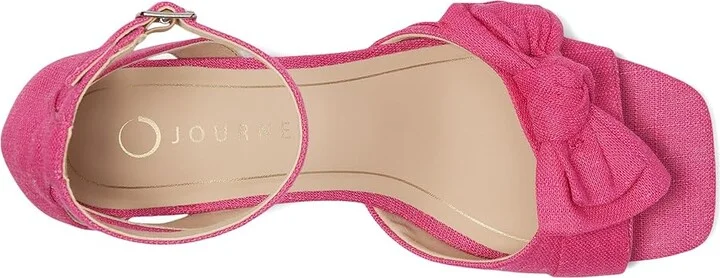 Journee Collection Zevi Women's Dress Sandals Hot Pink : 10 M, Textile - Image 2