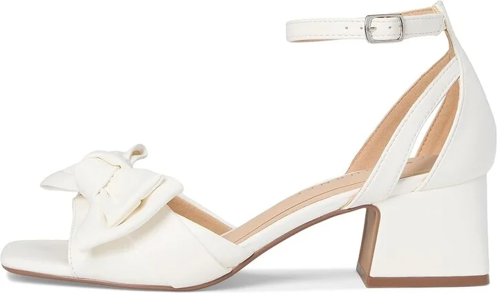 Journee Collection Zevi Women's Dress Sandals White PU : 7.5 M, Textile - Image 6