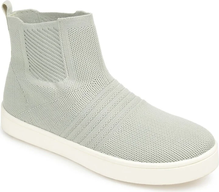 Journee Kody High Top Knit Slip-On Sneaker
