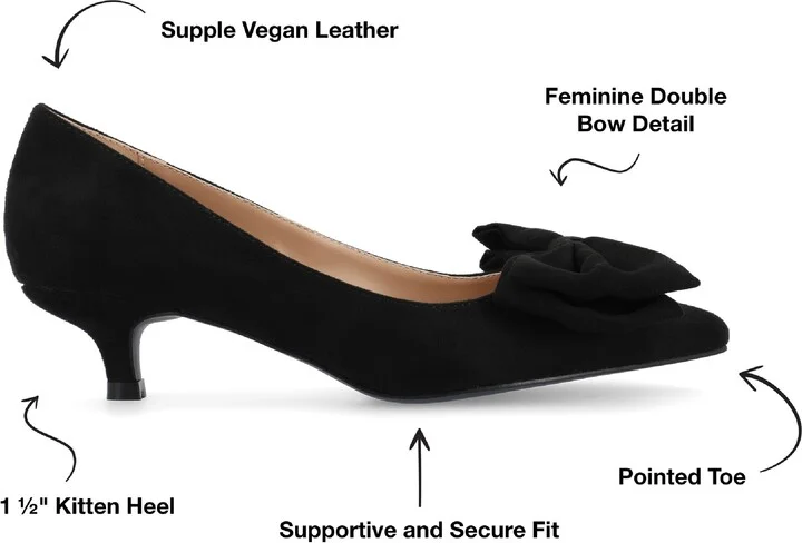 JOURNEE Orana Bow Kitten Heel Pump - Image 9