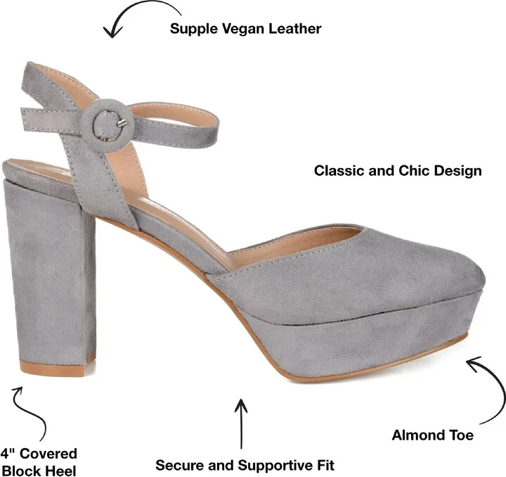 JOURNEE Roslynn Almond Toe Pump - Image 9