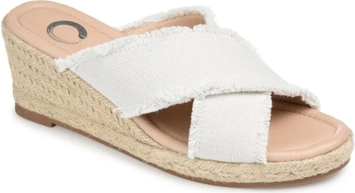 JOURNEE Shanni Slip-On Espadrille Wedge Sandal