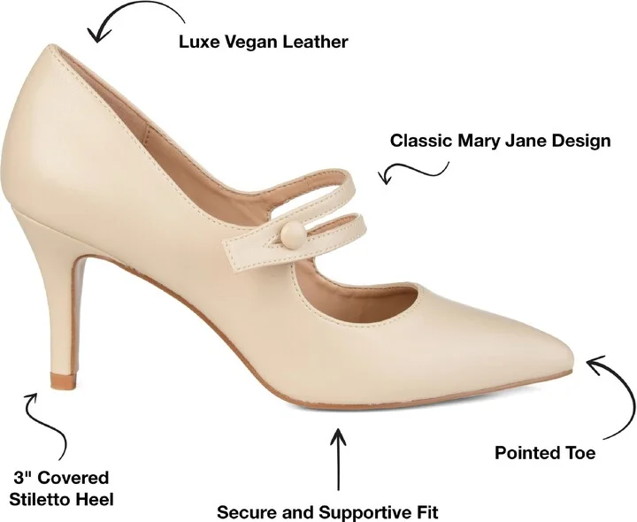 JOURNEE Sidney Pointed Mary Jane Pump - Image 10