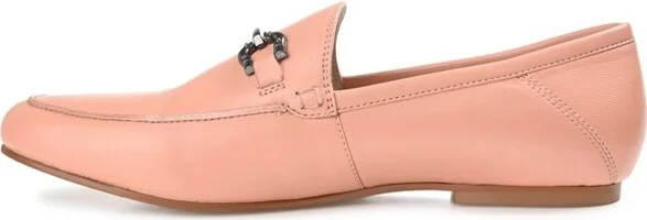 Journee Signature Women's Genuine Leather Giia Loafer Round Toe Slip On Flats Sage - Image 4