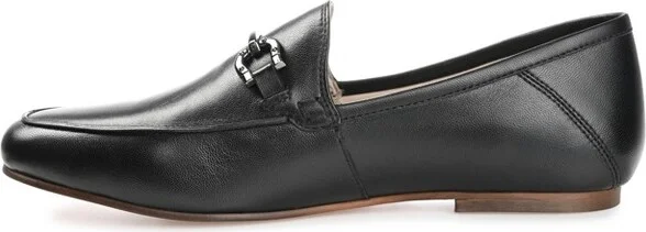 Journee Signature Women's Genuine Leather Giia Loafer Round Toe Slip On Flats Sage - Image 5