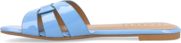 Journee Women's Arrina Flat Sandals Blue - Image 2