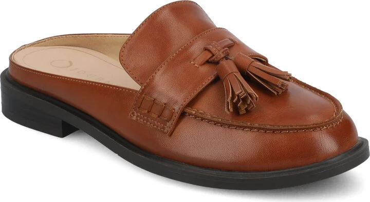 Journee Womens Azura Tassel Mule Loafer