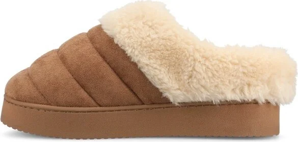 Journee Women's Bair Quited Round Toe Cushioned Cog Sippers, Back L(9-10) - Image 3