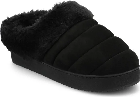 Journee Women's Bair Quited Round Toe Cushioned Cog Sippers, Back L(9-10)