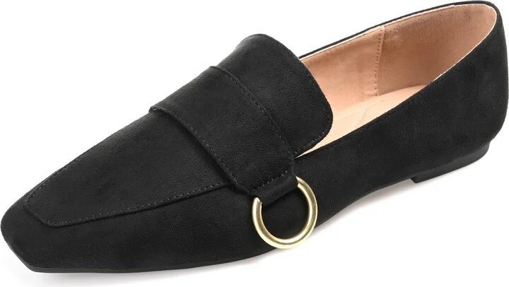 Journee Womens Benntly Tru Comfort Foam Slip On Square Toe Loafer Flats