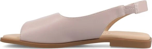 Journee Women's Brinsley Medium and Wide Width Flat Sandals, Black PU - Image 9