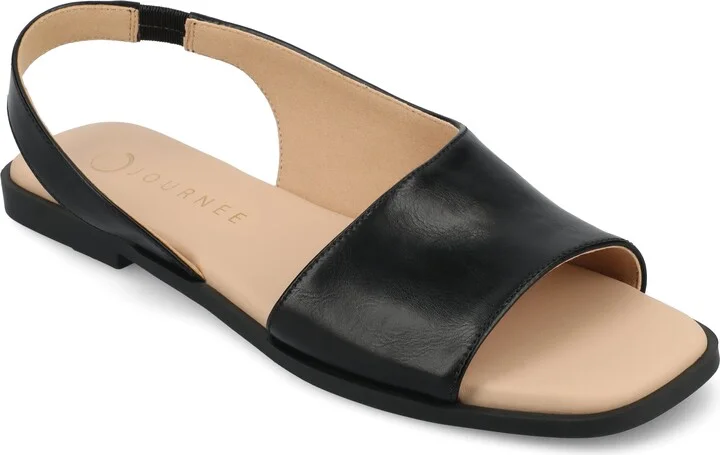 Journee Women's Brinsley Medium and Wide Width Flat Sandals