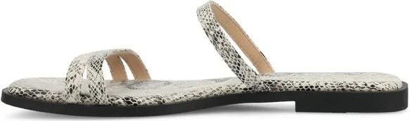 Journee Women's Brisa Flat Sandals, Denim - Image 3