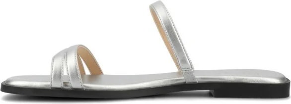Journee Women's Brisa Flat Sandals, Denim - Image 5