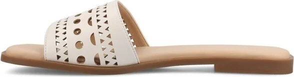 Journee Women's Brodie Flat Sandals, Bone - Image 4