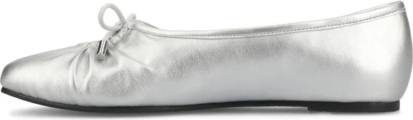 Journee Women's Callee Medium and Wide Width Ballet Dress Flats, Silver - Image 2