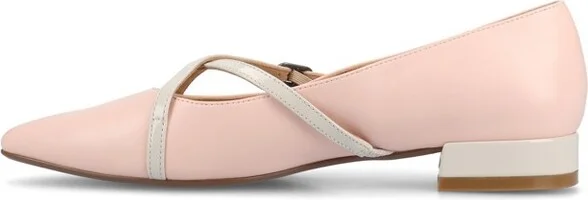 Journee Women's Camby Medium and Wide Width Dress Flats, Lilac 6W - Image 6