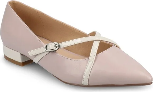 Journee Women's Camby Medium and Wide Width Dress Flats, Lilac 6W
