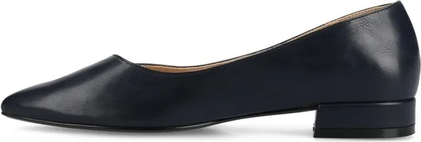 Journee Women's Carmin Medium and Wide Width Dress Flats, White 7W - Image 3