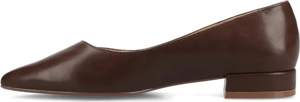 Journee Women's Carmin Medium and Wide Width Dress Flats, White 7W - Image 5