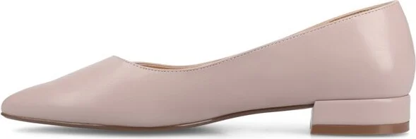 Journee Women's Carmin Medium and Wide Width Dress Flats, White 7W - Image 6