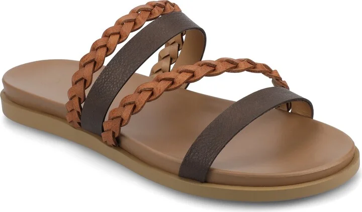 Journee Women's Colette Medium and Wide Width Flat Sandals