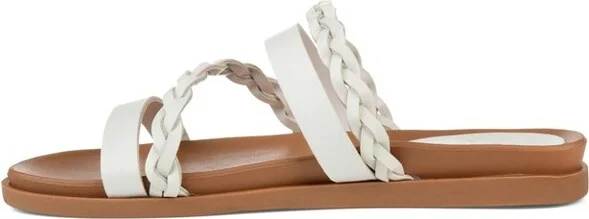 Journee Women's Colette Medium and Wide Width Flat Sandals, Silver - Image 10