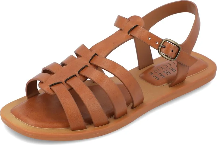 Journee Women's Comfort Foam Benicia Flat Sandals Tan