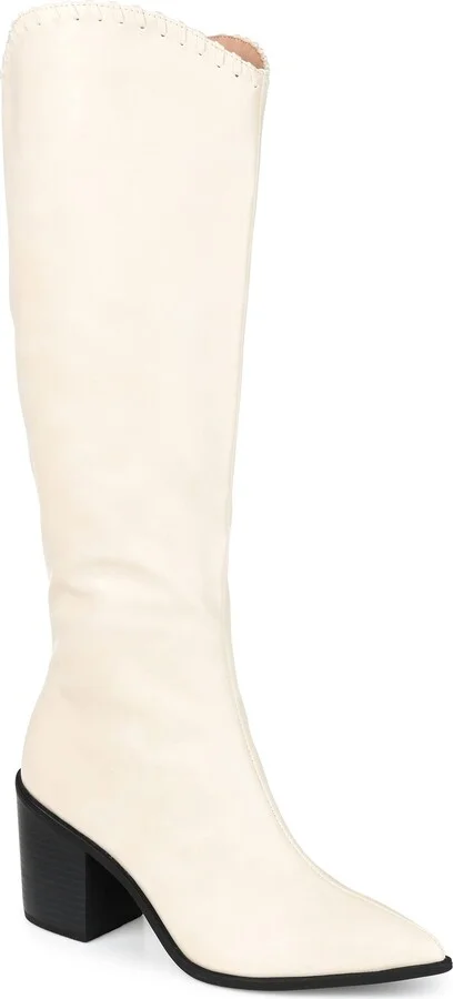 Journee Women's Comfort Foam Wide Calf Daria Boots Bone