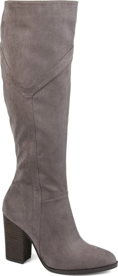 Journee Women's Comfort Foam Wide Calf Kyllie Boots Grey