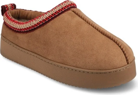 Journee Women's Connway Slip On Round Toe Cushioned Clog Slippers, Tan XL(11-12)
