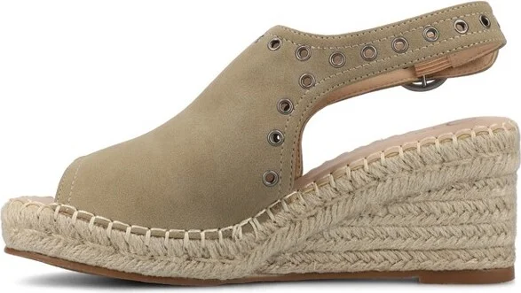Journee Women's Crisie Espadrille Wedge Sandals, Silver - Image 6