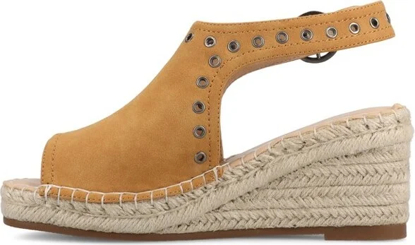 Journee Women's Crisie Espadrille Wedge Sandals, Silver - Image 7