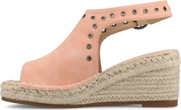 Journee Women's Crisie Espadrille Wedge Sandals, Silver - Image 8