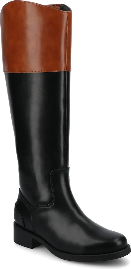 Journee Women's Dressage Knee High Wide-Calf Riding Boots
