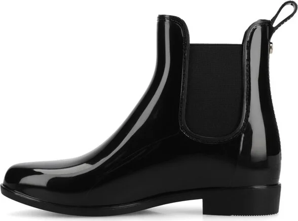 Journee Women's Drizzle Waterproof Rain Ankle Boots, Black - Image 2