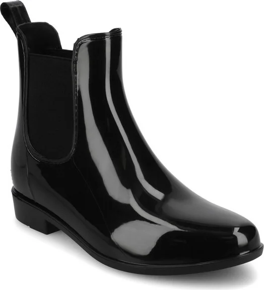 Journee Women's Drizzle Waterproof Rain Ankle Boots, Black