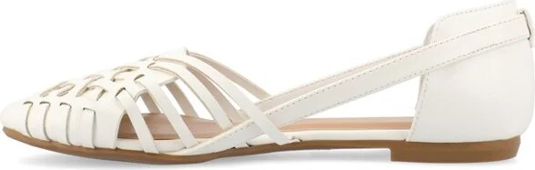 Journee Women's Ekko Medium and Wide Width Flat Sandals, Cognac - Image 4
