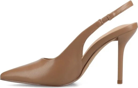 Journee Women's Elenney Medium and Wide Width Pumps, Snake/Brown 6W - Image 2