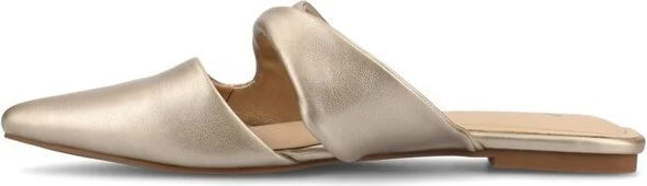 Journee Women's Enniss Mule Flats, Champagne - Image 2