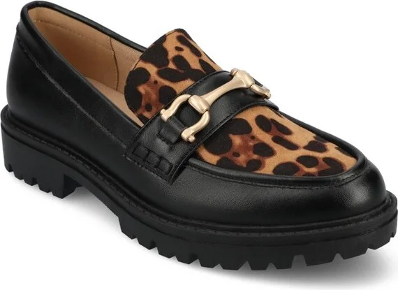 Journee Women's Jessamey Loafer, Leopard