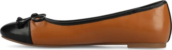 Journee Women's Kaiah Medium and Wide Width Ballet Dress Flats, Tan - Image 2