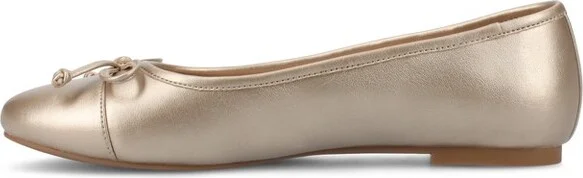 Journee Women's Kaiah Medium and Wide Width Ballet Dress Flats, Tan - Image 3