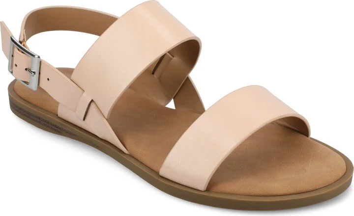 Journee Women's Lavine Wide Width Multi Strap Flat Sandals