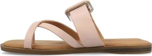 Journee Women's Layra Flat Sandals, Light Blue - Image 4