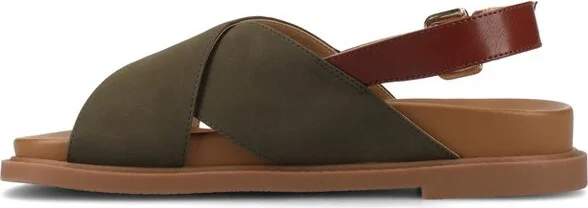 Journee Women's Marinna Flat Sandals, Tan - Image 4