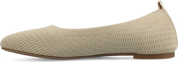 Journee Women's Maryann Medium and Wide Width Dress Flats, Taupe 6.5W - Image 8